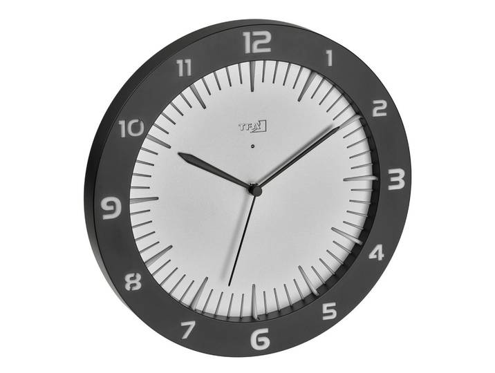 Funkuhr Lumoclock Grau