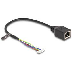 Delock 88007 RJ45 Patchkabel CAT 5e 0.30 m Schwarz 1 St.