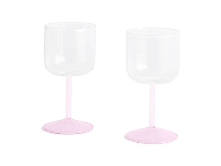HAY Verre à vin Tint 25 cl Lot de 2 Clear-jade light pink-light pink