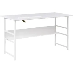 ZEICHENTISCH mit neigbarer Tischplatte Weiß 140/60 cm Oran