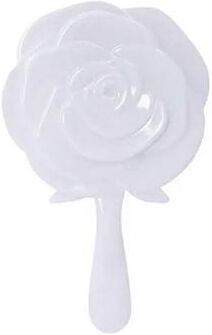 Fusion Finds Vintage Rose Handheld Vanity Mirror Floral Portable Makeup Mirror For Travel, Vanity & Gifts white