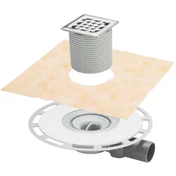 Viega, Zubehör Sanitärinstallation, Badablauf Advantix 4939 DN 50, Kunstst. grau, Ablauf waagerecht