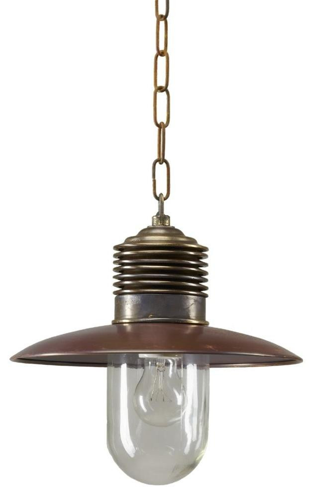 KS Verlichting Ampere hanglamp voor veranda in aluminium met brons en koper look