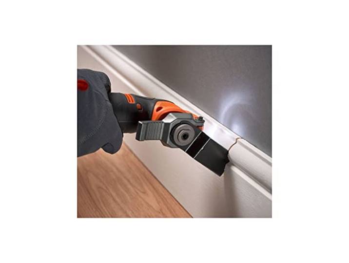 Black+Decker Outil Multifonction Oscillatoire 18 V sans Fil - Sciage\, Ponçage\, Grattage et Meulage - Livré avec Batterie 2 Ah\, Chargeur et 20 Accessoires en Coffret BDCOS18D1K-QW