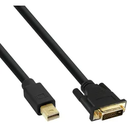 INLINE Mini DisplayPort zu DVI Konverter Kabel, schwarz, 2m