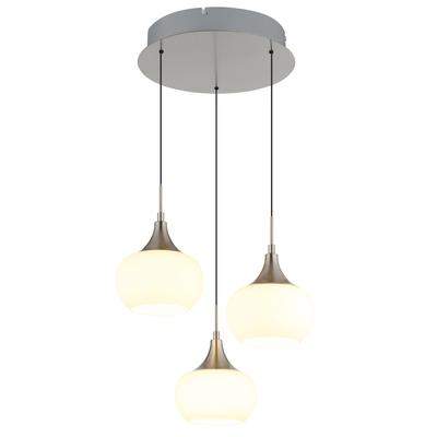 NOWA Hängeleuchte "LUI", silber (nickel matt), 1, Ø 15cm H: 120cm, 1 Stk., Leuchten, LED-Hängeleuchte, dimmbar, Soft-Lift, elegant & funktional, Hängeleuchte