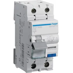 Hager ACA566D Fehlerstrom-Leitungsschutzschalter 1P+N 10kA C-16A 10mA Typ A