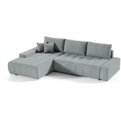 ECKSCHLAFSOFA Draco mit Schlaffunktion, links, Hellgrau
