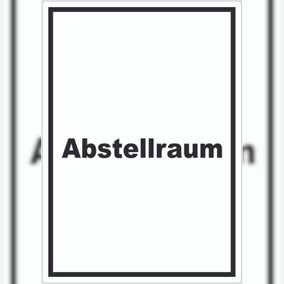 HB-Druck Abstellraum Aufkleber mit Text Lager hochkant A3 (297x420mm)