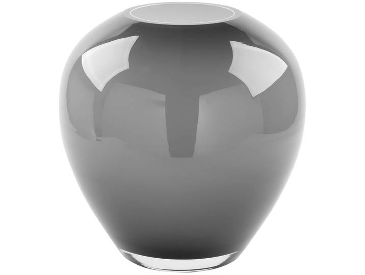 Tischvase FINK LOSONE , grau (grau opal), B:21cm H:20cm T:21cm Ø:20cm, Glas, Vasen, Tischvase, wasserdicht, durchgefärbt, mundgeblasen