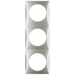 Berker 918192524 Rahmen 3f Integro Flow edelstahl lack