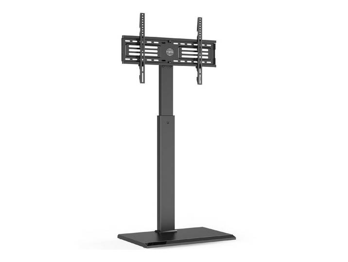 FITUEYES TV-Ständer ±30° schwenkbar, höhenverstellbar, 32-75 Zoll, (bis 75 Zoll, Metallbodenplatte, mit Kabelmanagement)