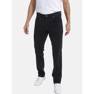 5-Pocket-Jeans JAN VANDERSTORM "Tiefbundjeans OKKO", Herren, Gr. 29, N-Gr, schwarz, Obermaterial: 86% Baumwolle CO. 7% Polyester PES. 7% Polyamid ECONYL PA ECONYL., Hosen 5-Pocket-Jeans
