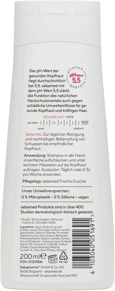 Sebamed Anti-Schuppen Shampoo 200 ml Unisex 200 ml Shampoo