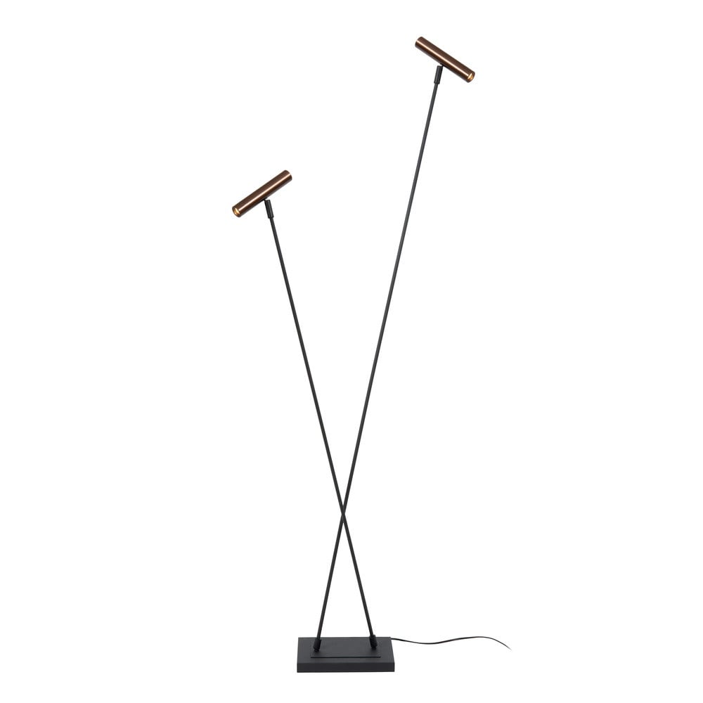 Lucide Duarte Vloerlamp - Zwart en Koffie Bruin - 2x G9 - Modern Design