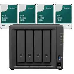 Synology DiskStation DS925+ 16TB (4 x 4 TB, Synology HAT 33xx), NAS, Schwarz