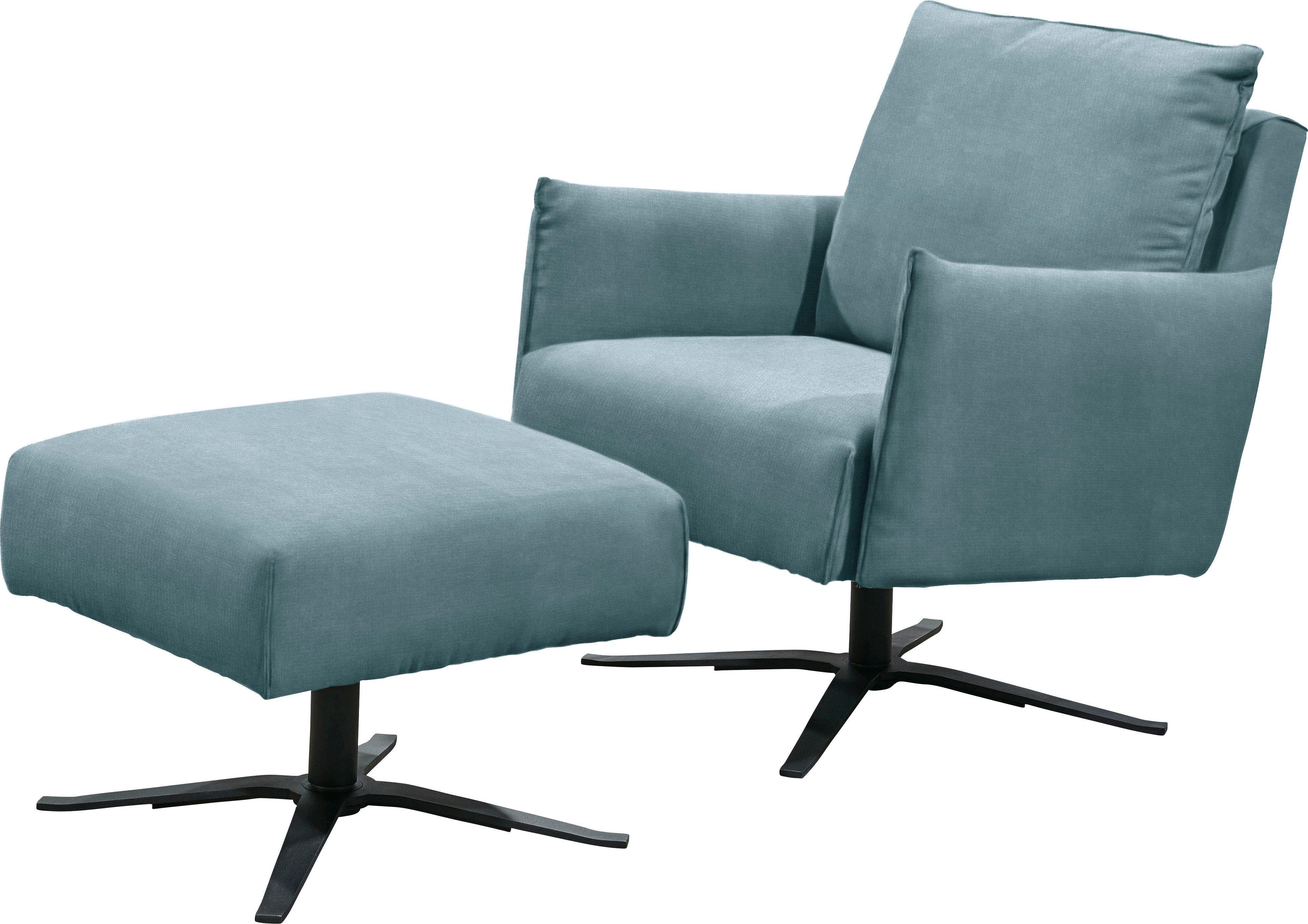Hocker "Lineo", blau (aqua matrix), B:60cm H:46cm T:60cm, SCHÖNER WOHNEN-KOLLEKTION, Hocker, Hocker