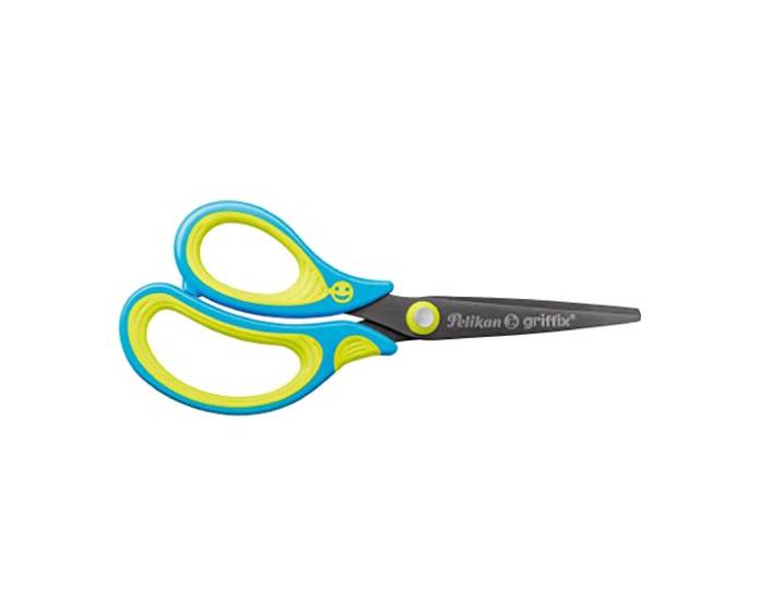 Pelikan griffix schoolschaar, spits, schaar voor linkshandigen, neon fresh blue, 1 stuk
