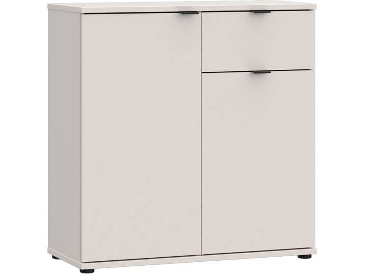 Kommode FORTE Ganymede , beige (kashmir beige), B:80,1cm H:82,3cm T:34,1cm, Holzwerkstoff, Sideboards, Kommode, Kommode, Stauraum, Schublade; Metallgriffe, 4 Dekore, Breite 80,1cm