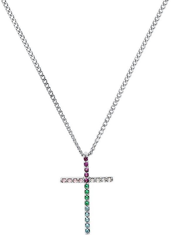 Prinzessin Lillifee 925er Silberkette Kreuz Rainbow für Mädchen silber