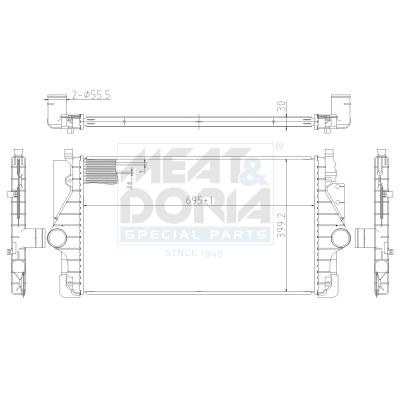 MEAT & DORIA Ladeluftkühler 995373 für Skoda