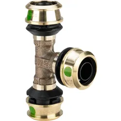 Press T-Stück reduziert Modell 5318 Rotguss Viega Raxofix Kontur SC (Ausführung: 32 - 25 - 25 mm)