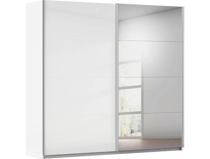 Schwebetürenschrank, Weiß, 226x229x62 cm, Holzwerkstoff, Optional Mit Spiegel, Modern, Rauch