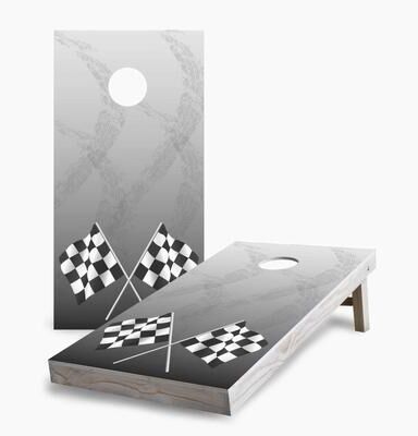 Skip's Garage Tire Tracks Regulation 2x4 Cornhole Game Set