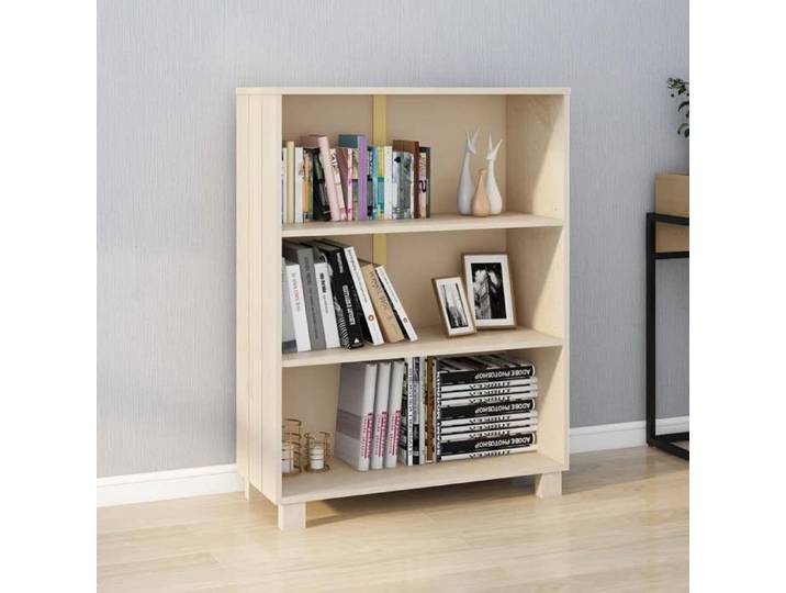 Bibliothèque HAMAR Marron miel 85x35x112 cm Bois de pin massif 340484