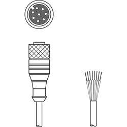 Leuze Anschlussleitung CB-M12-50000-8GF