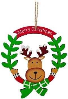 Snug & Styled Rustic Christmas Wooden Ornament Hanging Pendant For Tree, Wreath & DIY Holiday Decor no.2