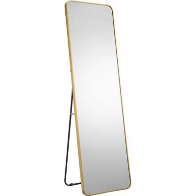 Ganzkörperspiegel SALESFEVER "Design Spiegel für stilvolle Einrichtung", gold, B:50cm H:160cm T:2cm, Aluminium, Spiegelglas, Spiegel, Eleganz in Gold - Rahmen inklusive