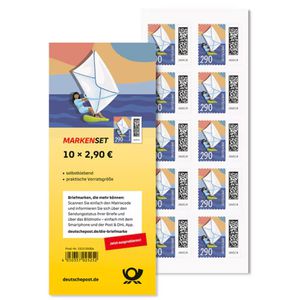 DeutschePost Briefmarken Set, 10 Stück à 2,90 EUR, Windsurfbrief, Maxibrief, selbstklebend