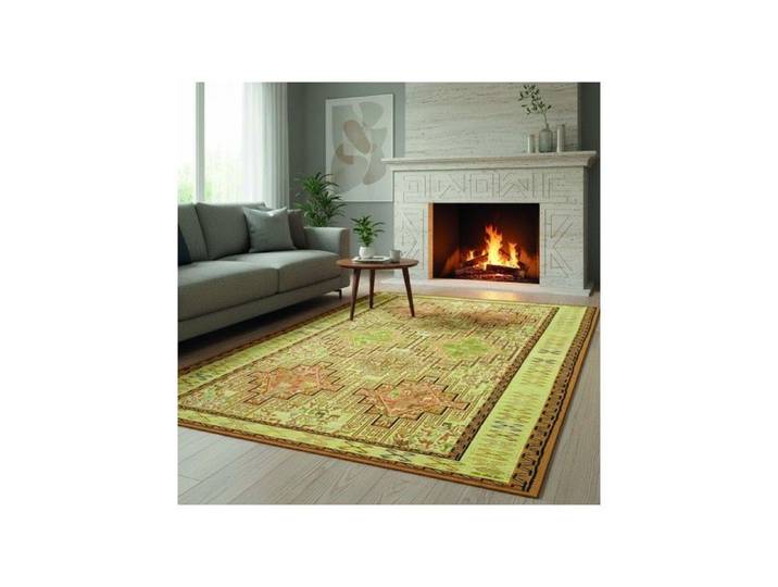 Melis Home Tapis kilim en chenille Beige 120 x 160 cm vintage motifs ethniques en Coton impression numérique lavable