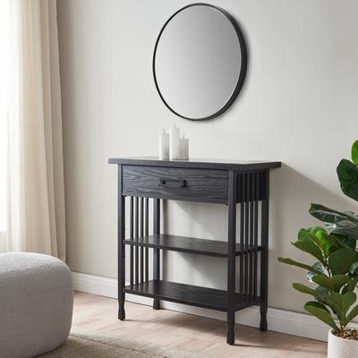 Design House Leick Furniture Ironcraft Mission Oak Foyer Bookcase w/ Drawer Storage