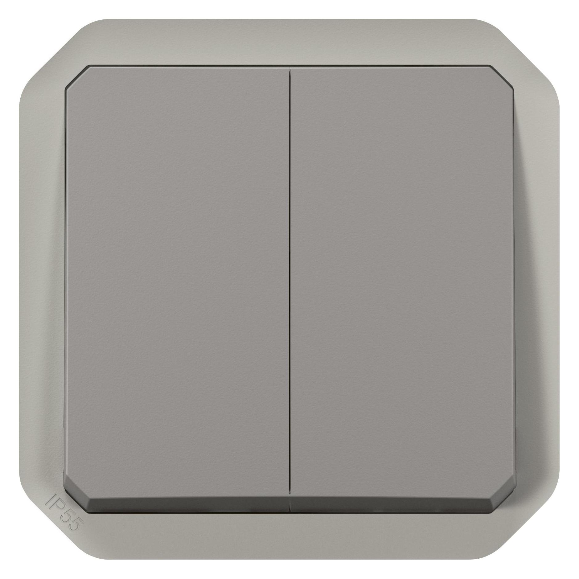 Legrand Plexo New Einsatz, Feuchtraum-Aufputz-Schalter, umrüstbares 3 in 1 Produkt (069525L)