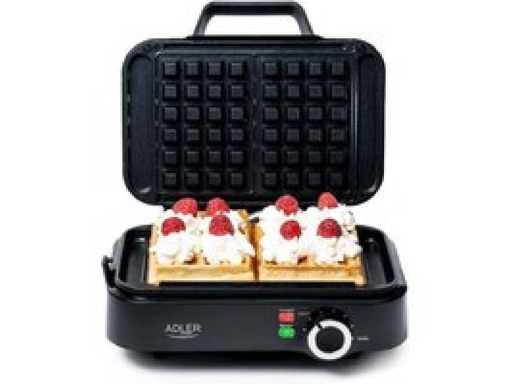 Mini Gaufrier 2000W – Gaufrier Compact Avec Revêtement Antiadhésif –Température Réglable –Gauffre Prépare 2 Grandes Gaufres[C551]