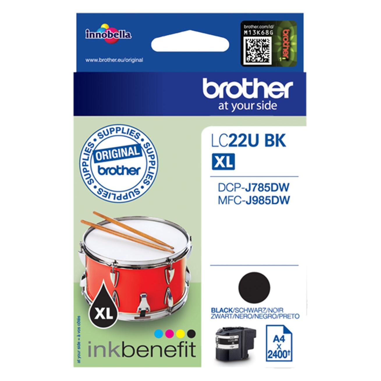 Brother Lc-22ubk Ink Cartridge Black (BK) (LC22UBK)