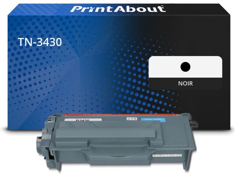 PrintAbout Toner compatible Brother TN-3430 - Noir Noir