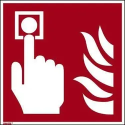 Neutralware Hinweisschild Brandmelder ISO 7010/F005 200x200mm PVC