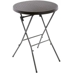 VCM Klapptisch   Partytisch   Stehtisch braun   klappbar Bistrotisch   Bartisch 110 cm rund Ø 80 cm