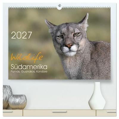 Wildlife Südamerika (hochwertiger Premium Wandkalender 2027 DIN A2 quer), Kunstdruck in Hochglanz
