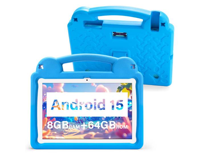 Tablette Enfant Paitanry 2025 Android 15 10,1 Pouces Octa Core 8 Go (3+5 Extensibles) RAM 64 Go ROM 5000 mAh Écran HD Cadeau pour Enfants