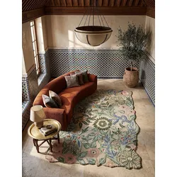 Wollteppich floral Grün 160 x 230 cm - CHAR   Kadima Design