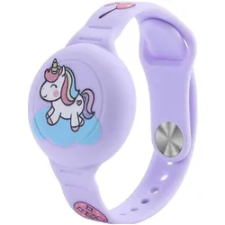 Elago OFKOZ Armband für Apple AirTag Kinder, wasserdicht, Einhorn/Lila, Tracker Zubehör, Mehrfarbig