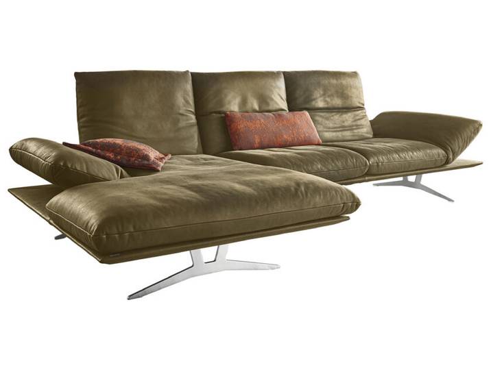 Ecksofa FRANCIS L-II India Leder verdegrün