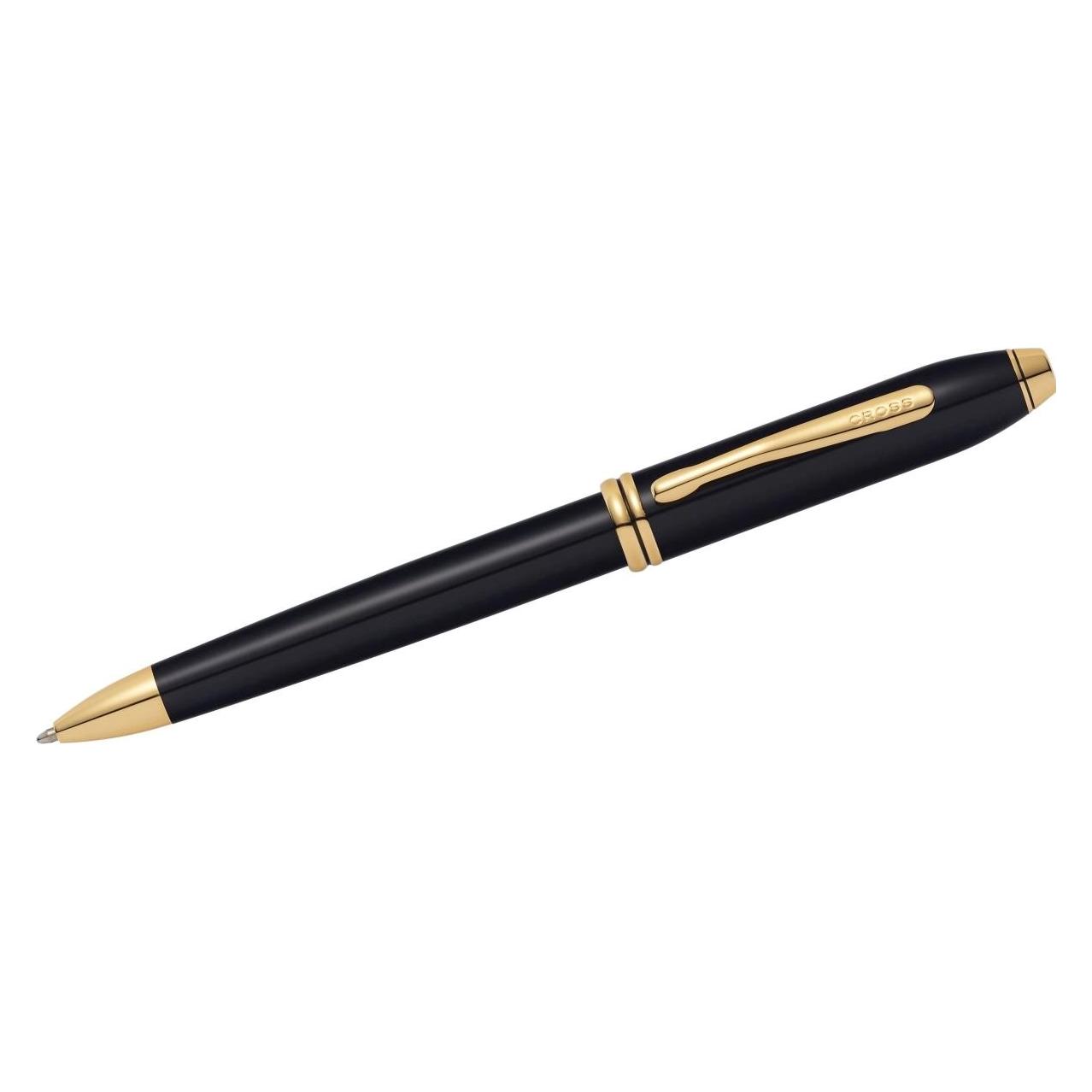 Cross Drehkugelschreiber Townsend Schwarz-Lack 23 K goldplattierten Beschlägen (1x) (572TW)
