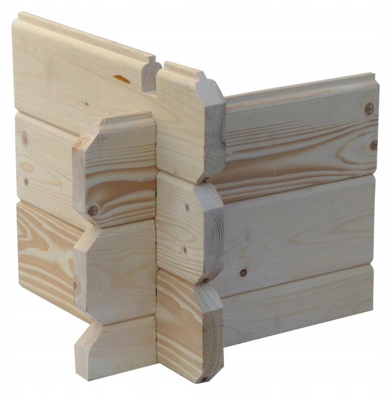 Veranda zum Gartenhaus 4x2m - Farbe Holz