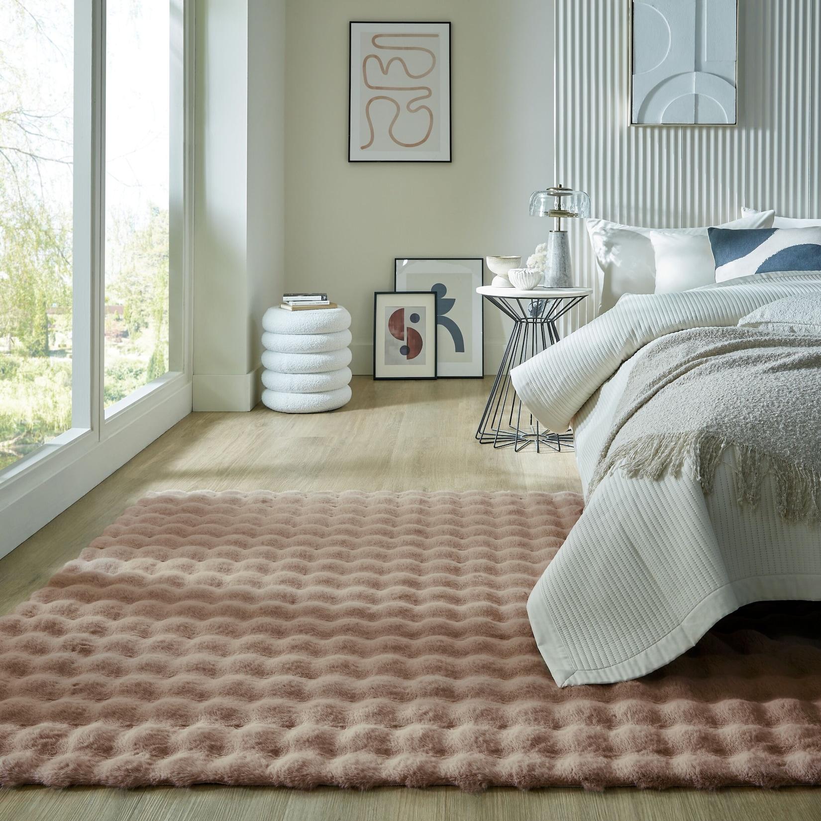 Teppich uni Taupe 180 x 290 cm - LUNE Kadima Design