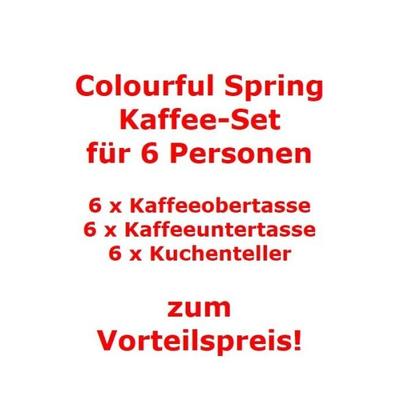 Villeroy & Boch Colourful Spring Kaffee-Set für 6 Personen / 18 Teile